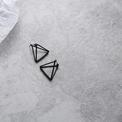 Geometric Skeleton Earrings by White Market