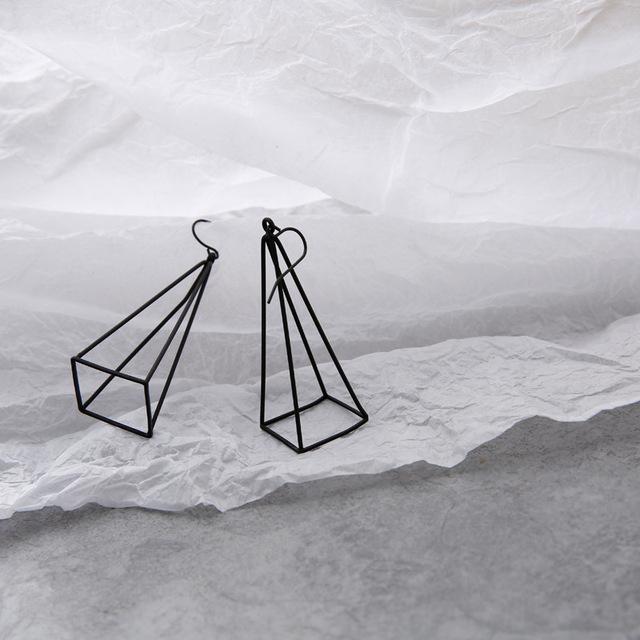 Geometric Skeleton Earrings by White Market