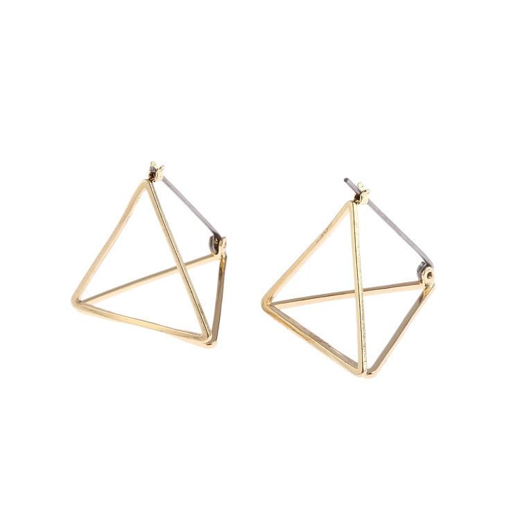 Geometric Skeleton Earrings by White Market