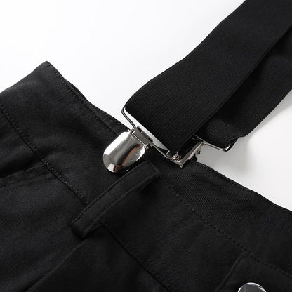 Cargo Trousers With Suspenders by White Market