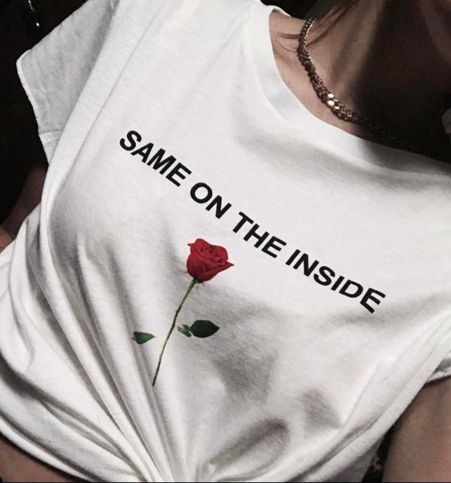 "Same On The Inside" Rose Tee by White Market