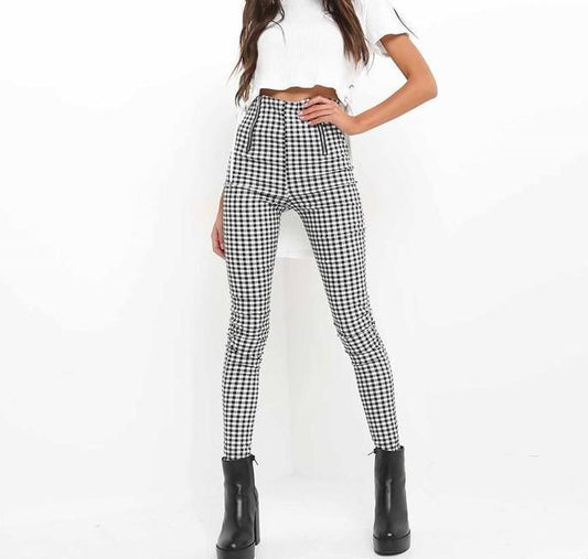 Black & White Gingham Pants by White Market