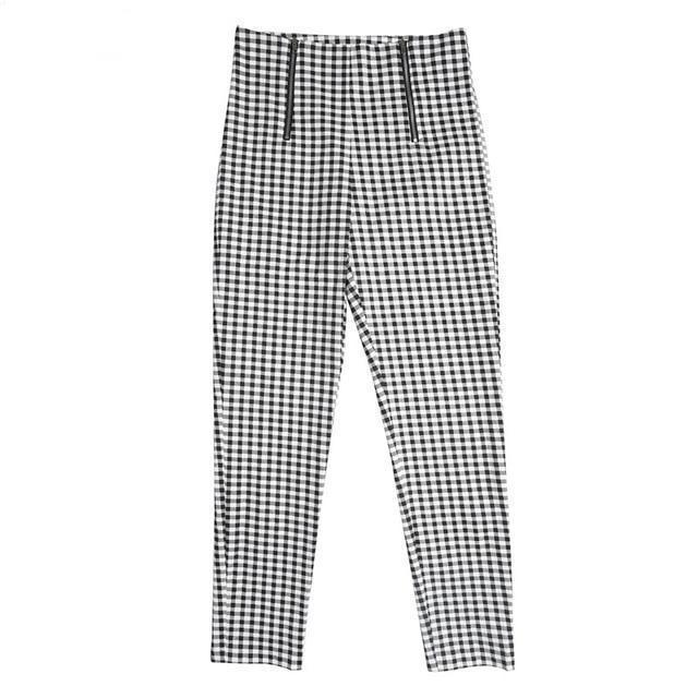 Black & White Gingham Pants by White Market