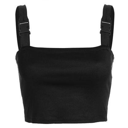 Buckled Strap Crop Top by White Market