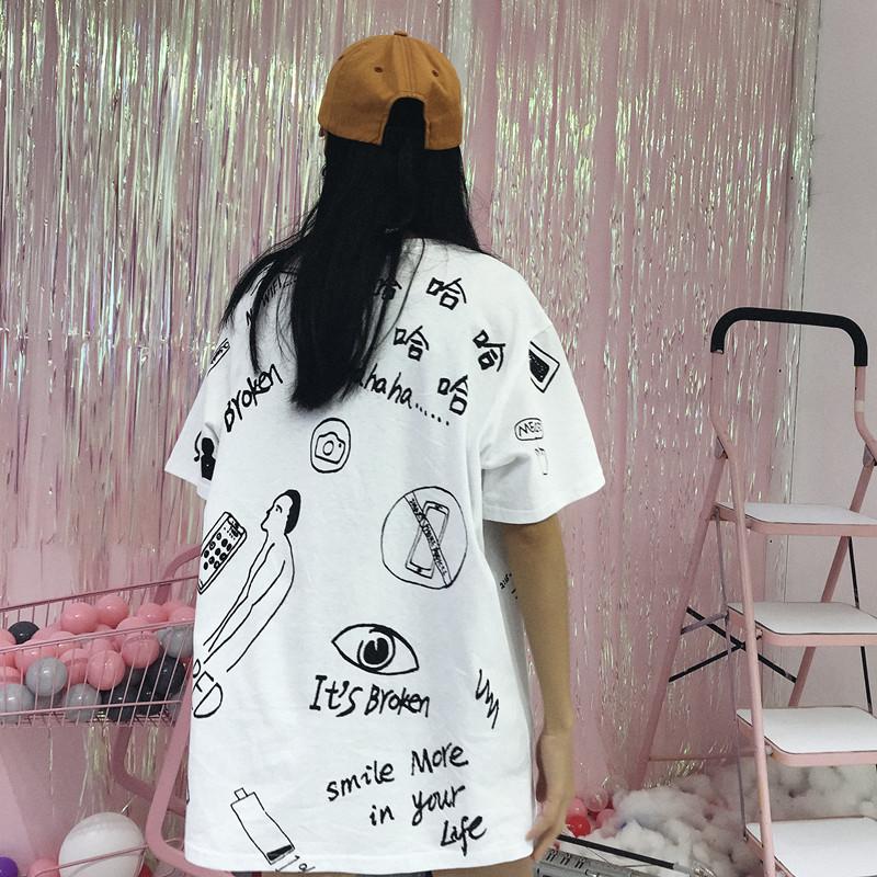 Hand Drawn Oversized Tee by White Market