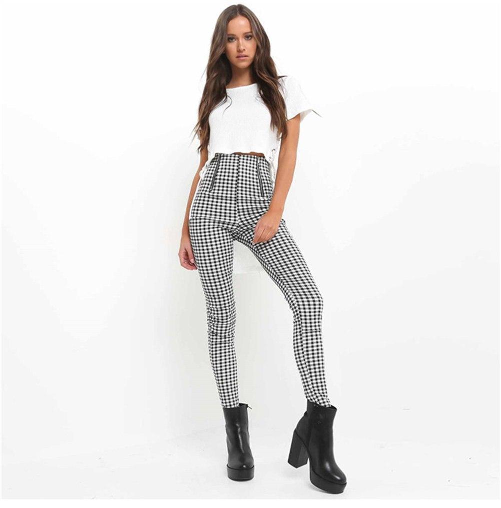 High Waisted Plaid Trousers by White Market