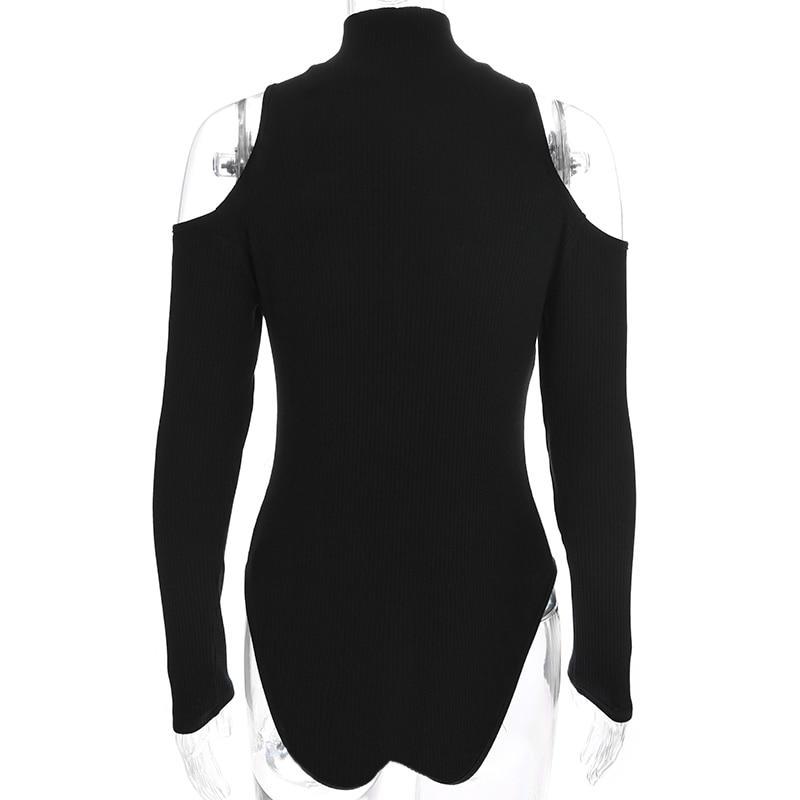 Cut Shoulder Zip Up Turtleneck Top by White Market