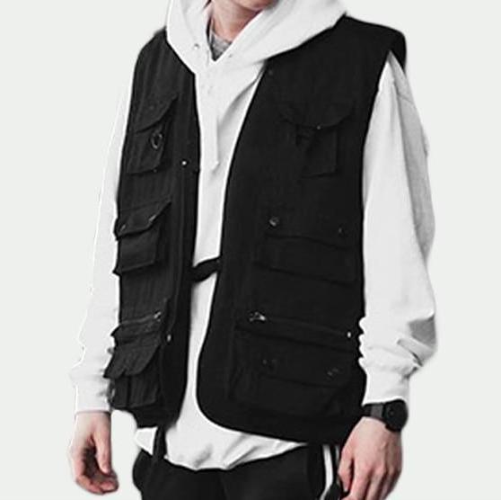 Classic Cargo Pocket Vest (Unisex) by White Market