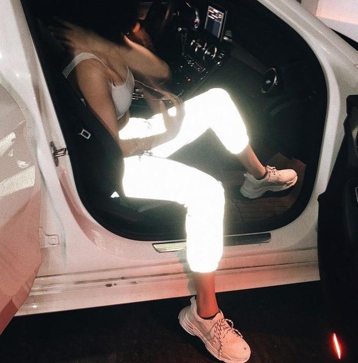 3M Reflective High Waisted Joggers by White Market