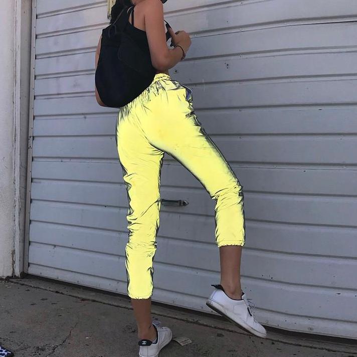 3M Reflective High Waisted Joggers by White Market