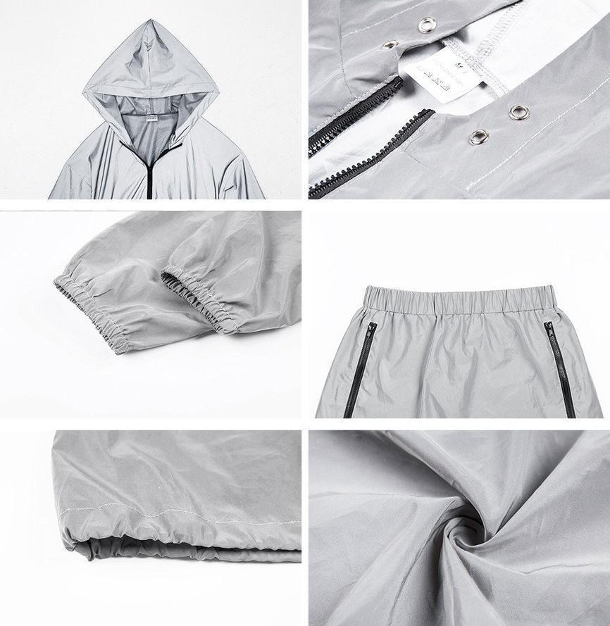 3M Reflective Two Piece Set (Hoodie & Skirt) by White Market