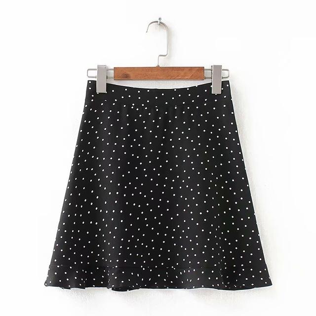 Ruffled High Waisted Printed Skirt by White Market