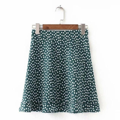 Ruffled High Waisted Printed Skirt by White Market