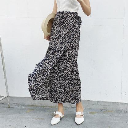 High Waisted Floral Maxi Skirt by White Market