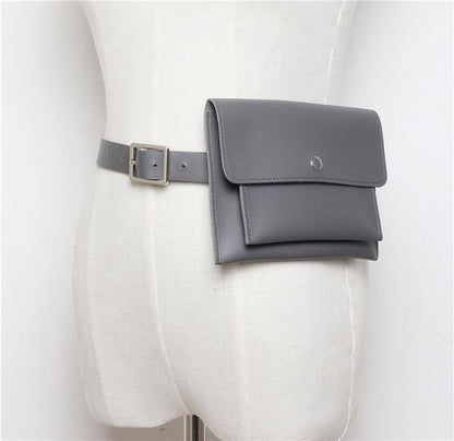 Minimal Leather Belt Bag by White Market