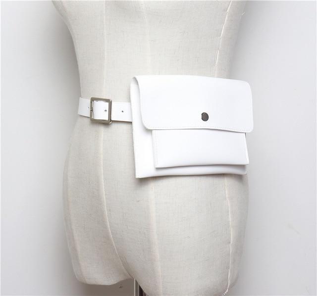 Minimal Leather Belt Bag by White Market