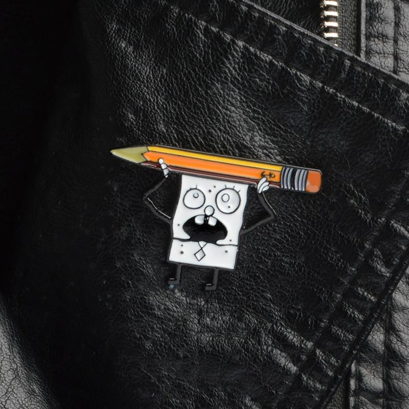 Doodle Bob Sponge Bob Pin by White Market