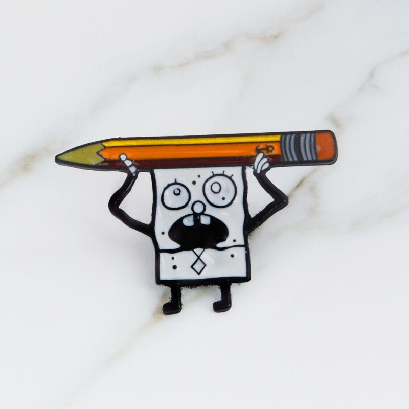 Doodle Bob Sponge Bob Pin by White Market