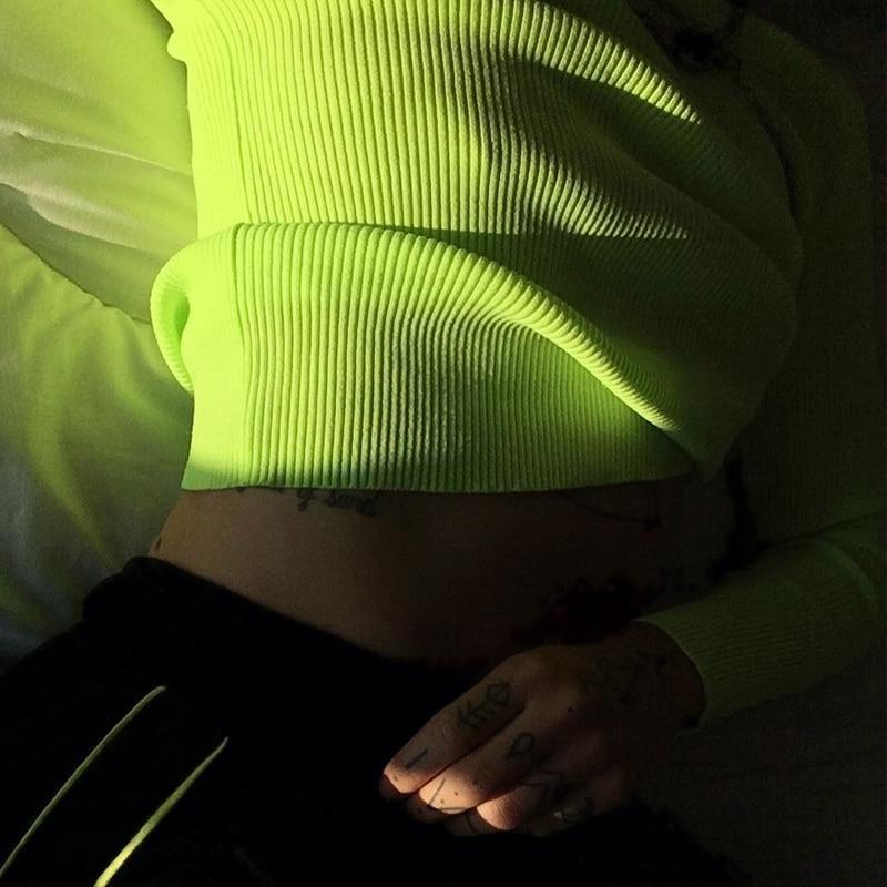 Neon Green Turtleneck Sweater by White Market