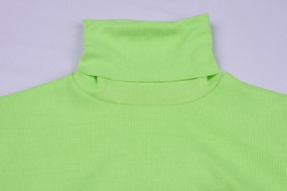 Neon Green Turtleneck Sweater by White Market