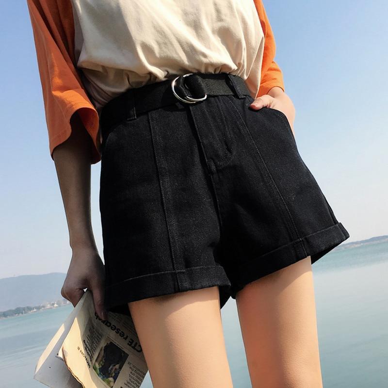 High Waisted Pleated Denim Shorts by White Market