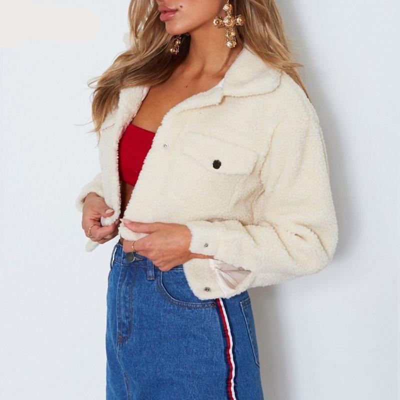 Teddy Button Up Cropped Jacket by White Market