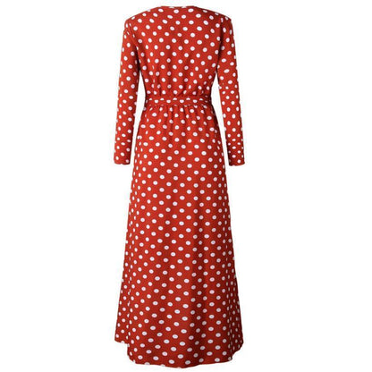 Polka Dot Maxi Wrap Dress by White Market