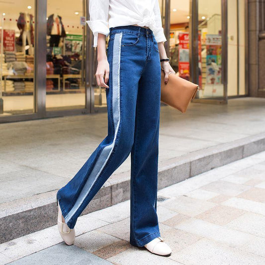 Deconstructed High Waisted Single Stripe Denim by White Market