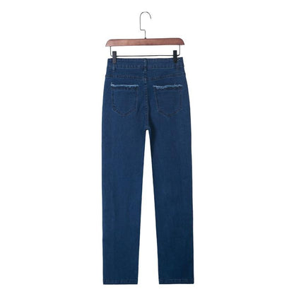 Deconstructed High Waisted Single Stripe Denim by White Market