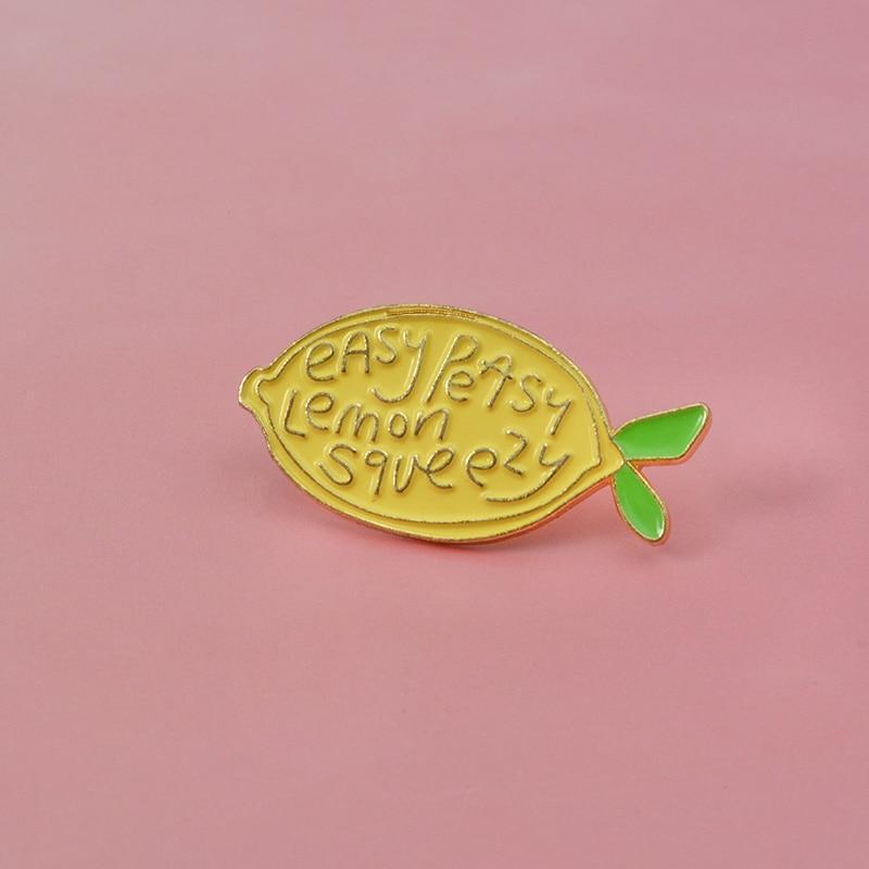 Easy Peasy Lemon Squeezy Enamel Pins by White Market