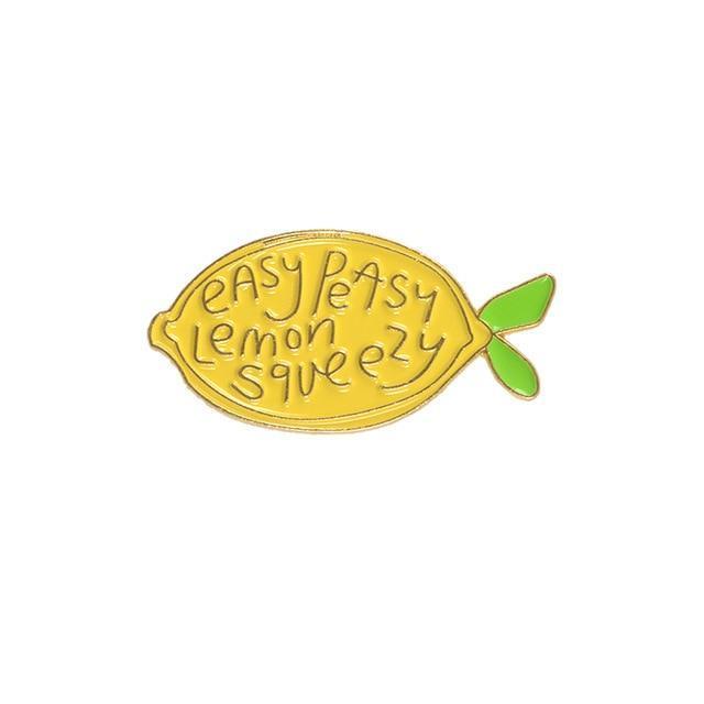 Easy Peasy Lemon Squeezy Enamel Pins by White Market