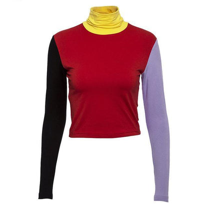 Four Color Turtleneck Sweater by White Market