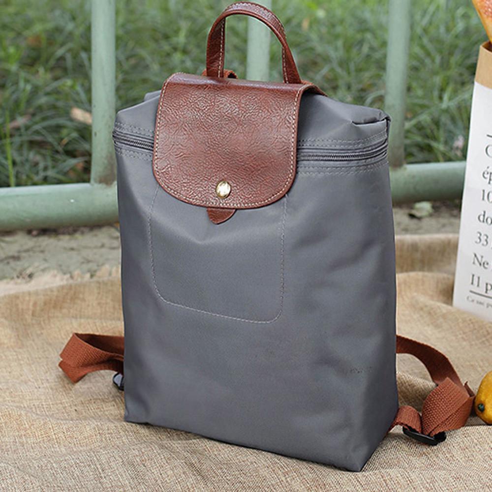 Leather Nylon Travel Backpack by White Market