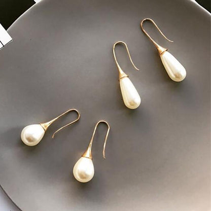 Pearl Drop Earrings by White Market