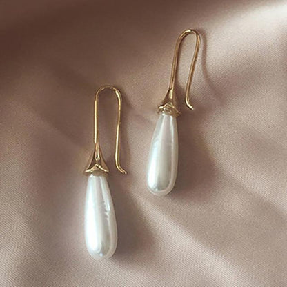 Pearl Drop Earrings by White Market