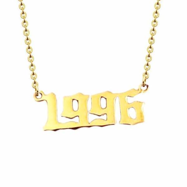 90s Baby Custom Year Necklace by White Market