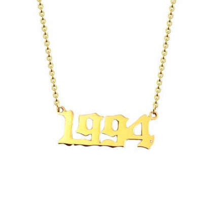 90s Baby Custom Year Necklace by White Market