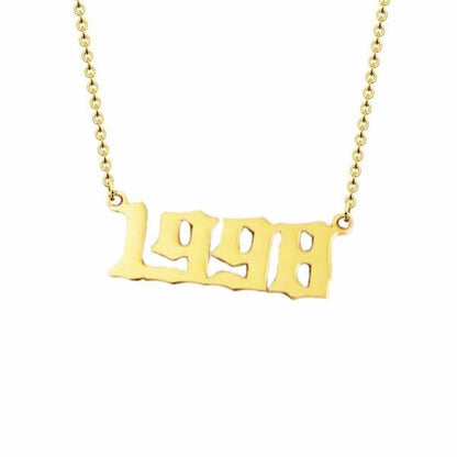 90s Baby Custom Year Necklace by White Market