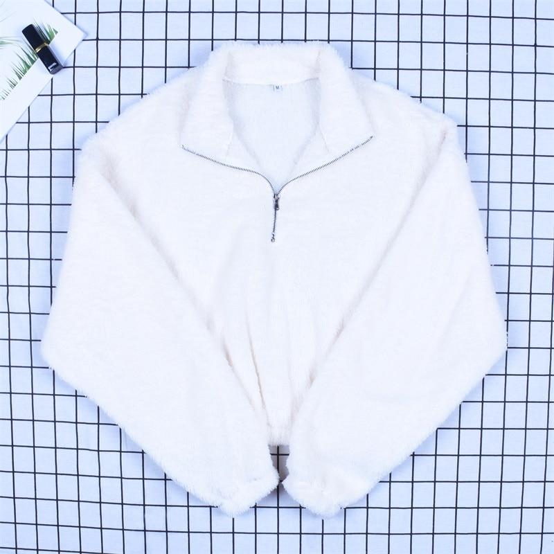 Zip Up Sherpa Pullover by White Market