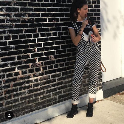 Checkered Overalls by White Market