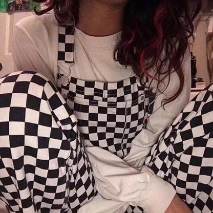 Checkered Overalls by White Market