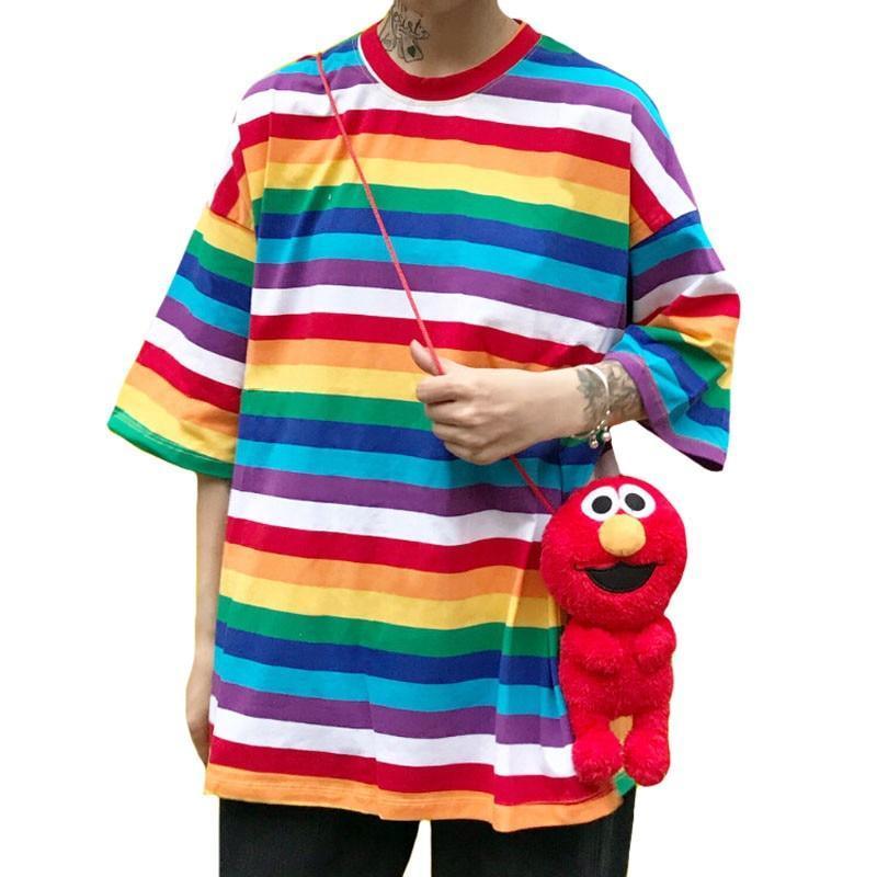 Oversized Rainbow Tee by White Market