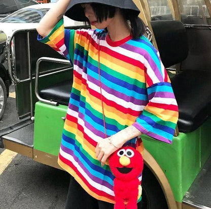 Oversized Rainbow Tee by White Market