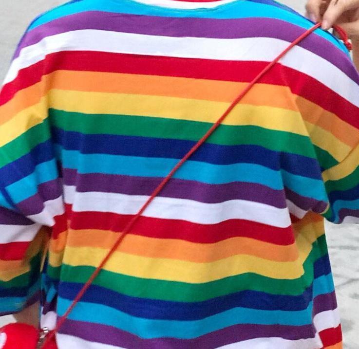 Oversized Rainbow Tee by White Market