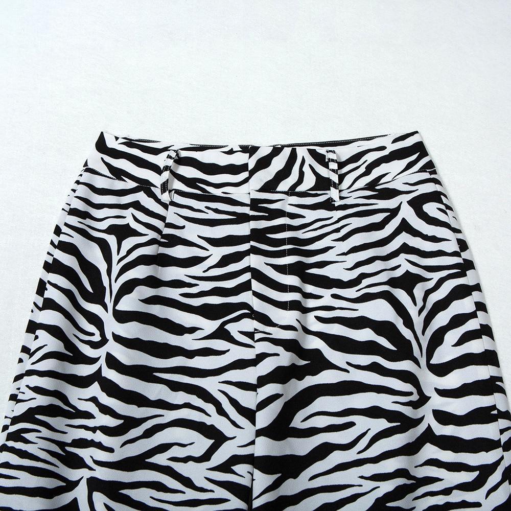 Zebra Print High Waisted Trousers by White Market
