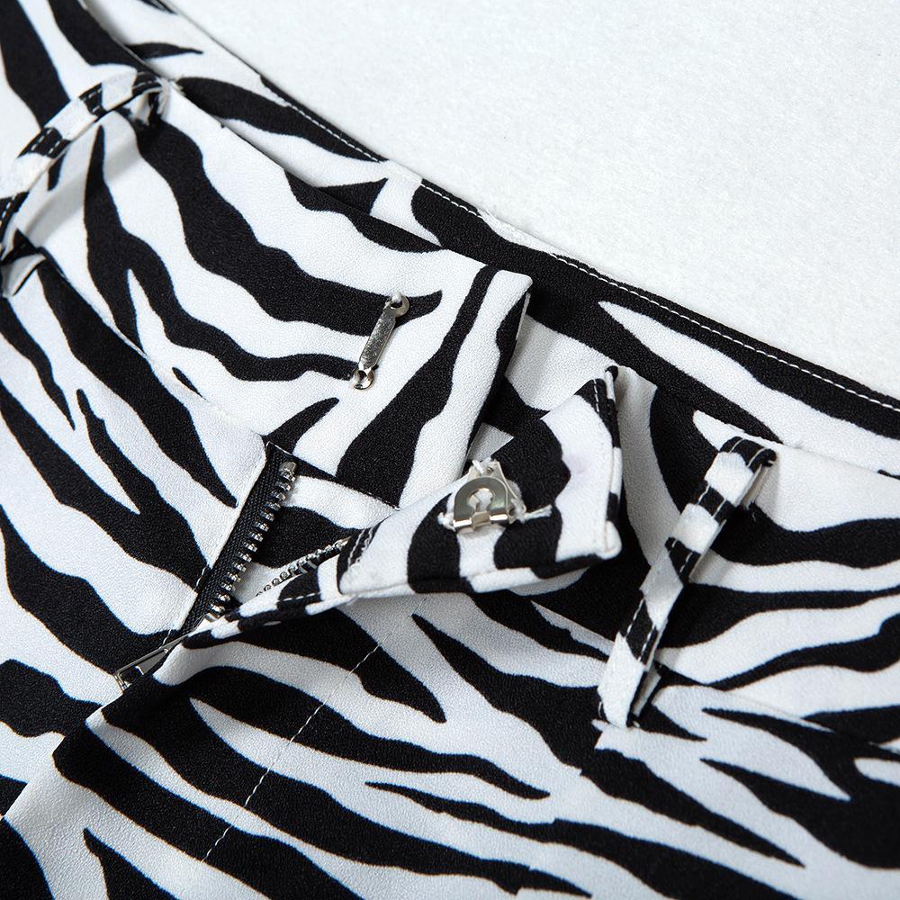 Zebra Print High Waisted Trousers by White Market