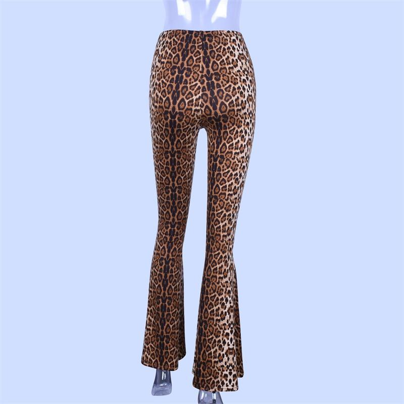 Slim Leopard Bell Bottoms by White Market