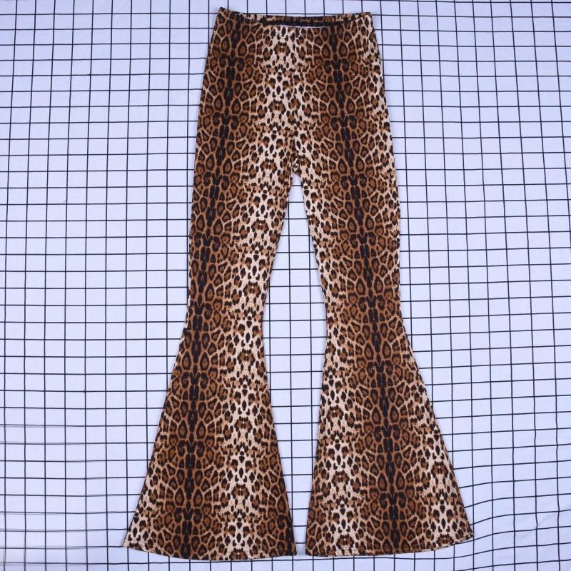 Slim Leopard Bell Bottoms by White Market