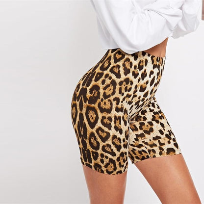 Leopard Biker Shorts by White Market