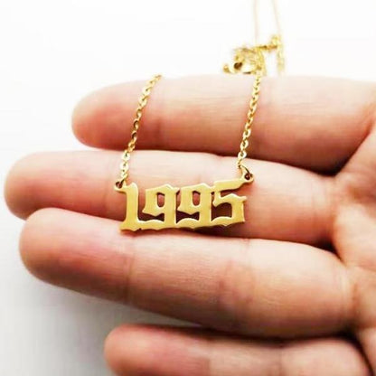 90s Baby Custom Year Necklace by White Market